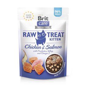 Ласощі для кошенят Brit Raw Treat Kitten Freeze-dried з куркою та лососем 100 гр