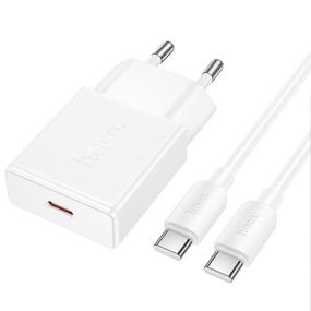 МЗП Hoco N72 Speed ultra-thin PD20W (1USB-C) + кабель Type-C to Type-C White