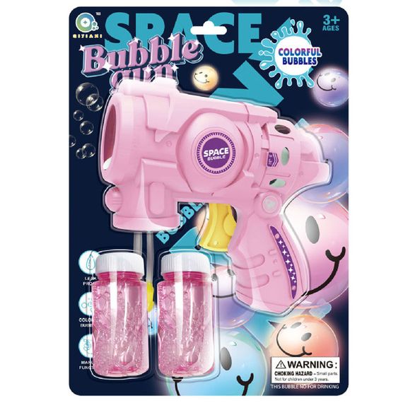 Пістолет з мильними бульбашками Space Bubble Gun (2 pack bottle - 50+50ml) Pink | Зображення 3