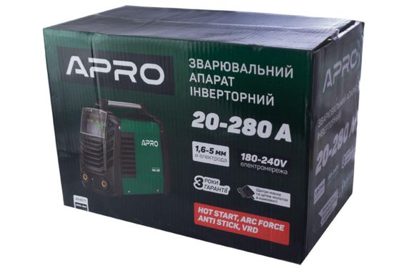 Сварочный инвертор Apro - MMA-280 (894511) | Зображення 4