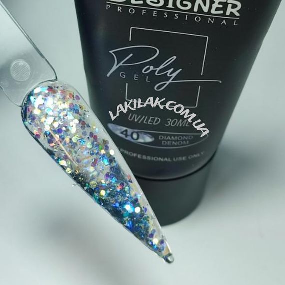 Полігель Designer №40 Diamond Denom (у тюбику) 30мл | Зображення 1