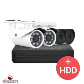 Комплект видеонаблюдения Partizan PRO AHD-41 4xCAM  1xDVR  HDD