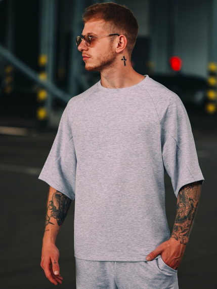 Комплект Оверсайз лето серый S XL