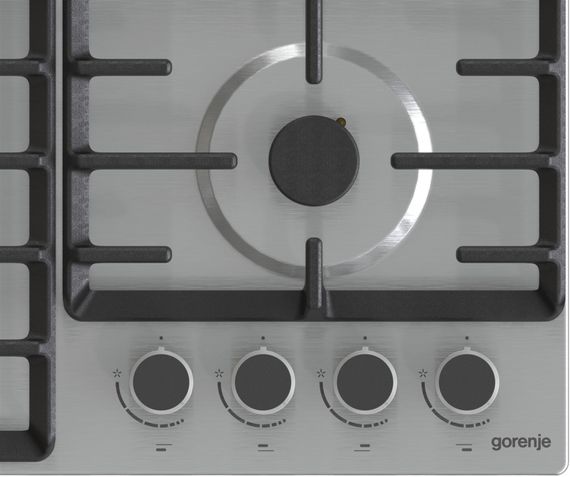 Варильна поверхня Gorenje G642ABX /газова/газконтроль/ електрозапалювання/чавунна решітка/нержавіюча сталь (G642ABX) | Зображення 5