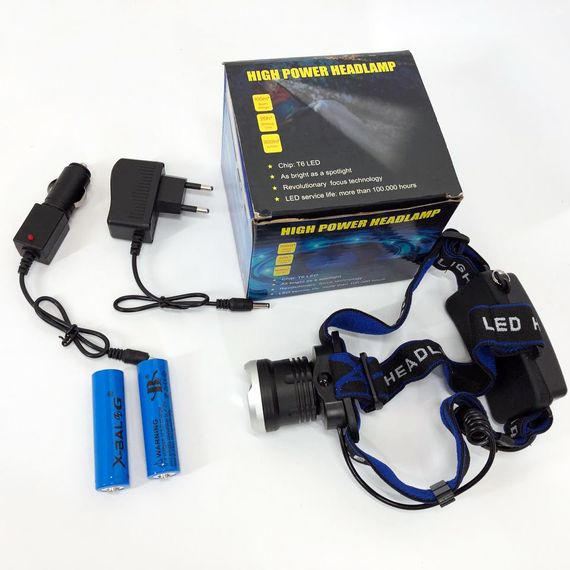 Фонарик на голову с зарядкой Bailong BL-T24-P50, Головной фонарик, KW-392 Налобный фанарь | Зображення 3