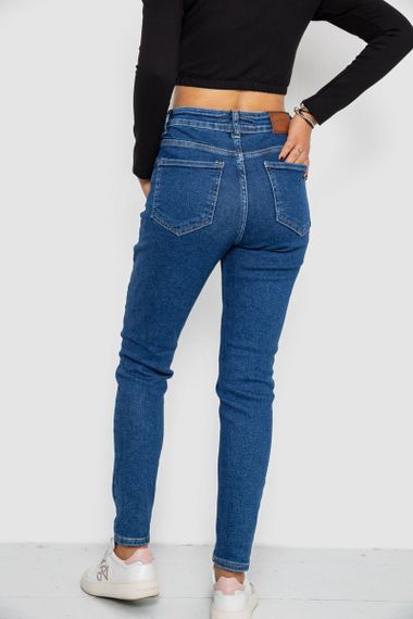 Джинси жіночі Mom-fit стрейч, колір синій, 244R1132 | Зображення 3