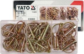 Набір шплінти 36-45 мм кільце 4,5-11 мм 50 штук YATO YT-06787