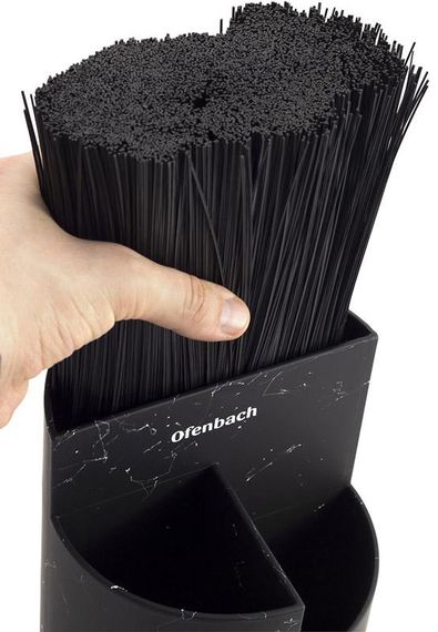 Підставка-колода Ofenbach Black Marble для кухонних ножів і ножиць 16х24см, потрійна кругла | Зображення 4