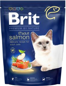 Сухий корм для дорослих кішок Brit Premium by Nature Cat Adult Salmon з лососем, 300 г