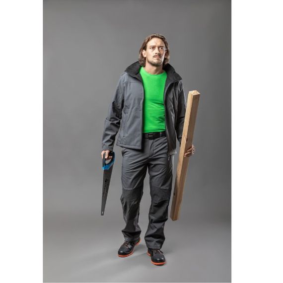 Куртка Hoegert INN HT5K254-2XL з капюшоном SoftShell 94% поліестер, 6% еластан графіт, 2XL (56) | Зображення 2
