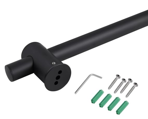 Душова стійка Qtap з тримачем універсальна Lepit, Matt Black, 665 мм, прямокутна QTLEP82103OB | Зображення 3