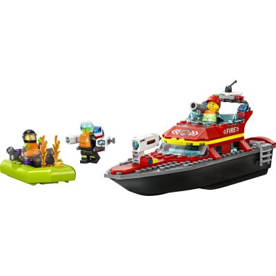 Конструктор LEGO City Лодка пожарной бригады 144 детали (60373) | Зображення 1