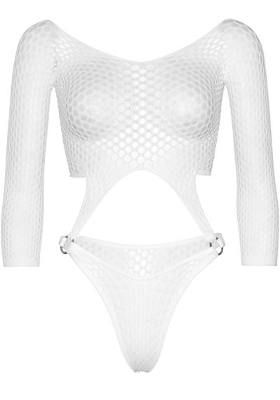 Боді Leg Avenue Top bodysuit with thong back White | Зображення 2