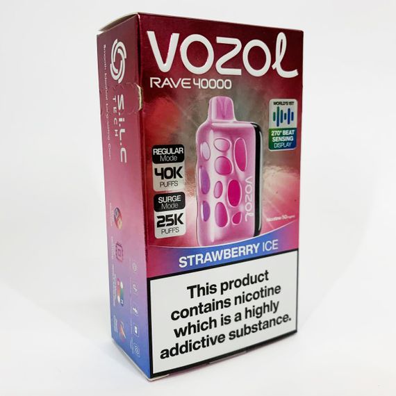 Vozol Rave 40000. Полуниця (Strawberry Ice) | Зображення 1