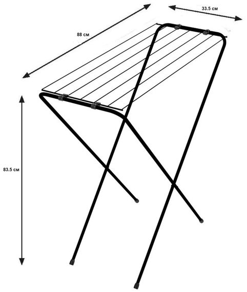 Сушарка для білизни підлогова Casa Si Eco 6 Black (CS96014X16) | Зображення 1