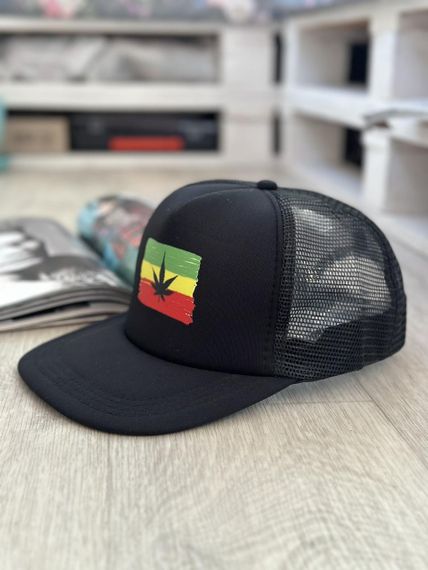 Кепка снепбек із сіточкою (Snapback)  Конопля  Чорний 56-61р (9058) | Зображення 2