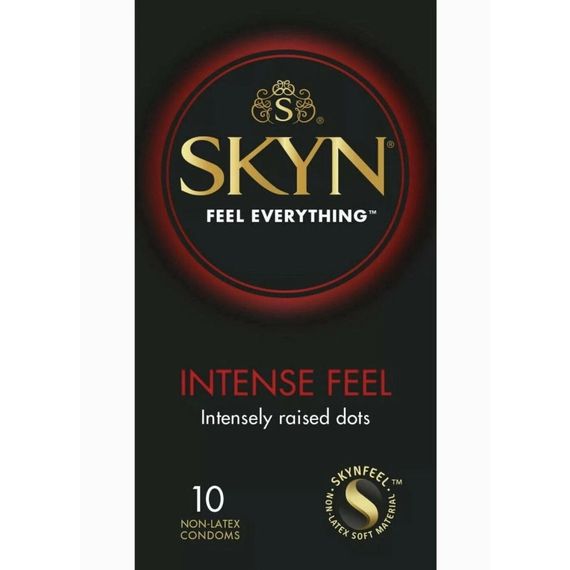 Презервативы с рельефом Skyn Intense Feel, безлатексные (полиизопрен), 10 шт Sex Aura | Зображення 1