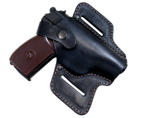 Кобура ПМ поясна не формована метелик шкіра, чорна ms