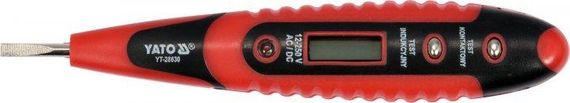 Индикатор напряжения цифровой контрольный 12-250V LCD YATO YT-28630 | Зображення 2