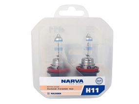 Комплект галогенових ламп Narva H11 12V 55W PGJ19-2 RANGE POWER +150% 2pcs/set