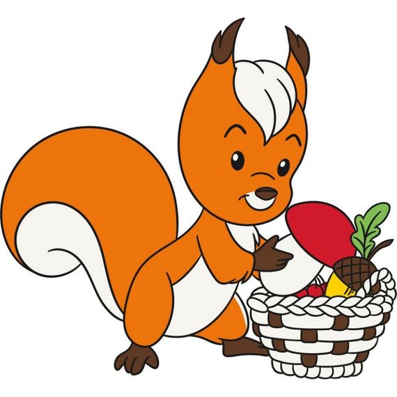 Роспись по холсту "Белочка" 15079-AC 25х30 см