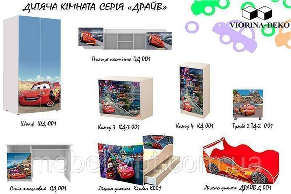 Детская кровать Kinder 15 Бабочки, с ящиком для белья | Зображення 2