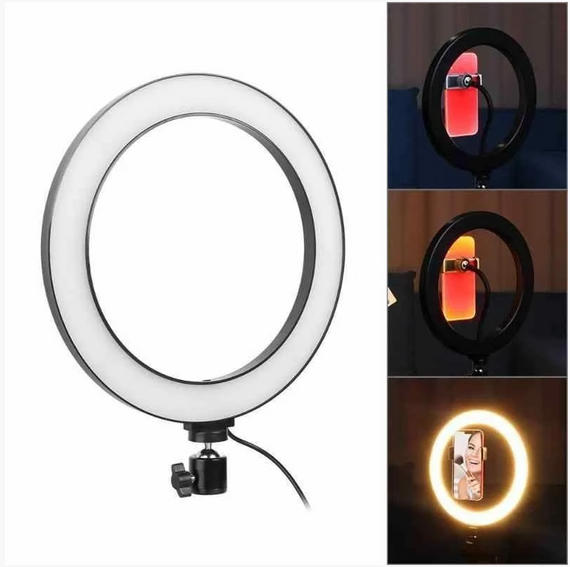 Кільцева світлодіодна Led-лампа для блогера селфі фотографа візажиста D 26 см Ring | Зображення 7