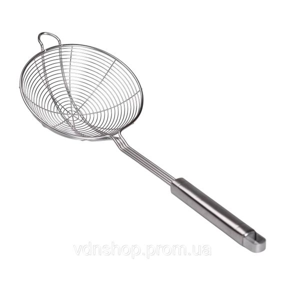 Шумовка из нержавеющей стали Ø 16 см для фритюра с длинной ручкой HP-19-16-16CM