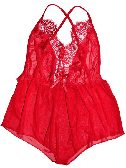 Пеньюар Боді Babydoll M Червоний 2045-1 | Зображення 2