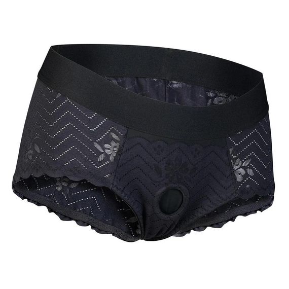 Страпон на мереживних трусиках Dream Toys Bold Phoenix, S, чорний, 15,5 × 3 см Sex Aura | Зображення 2