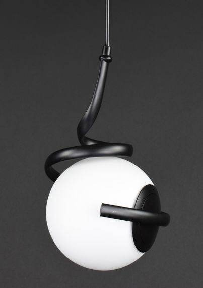 Люстра підвісна на 1 лампочку 27854 Чорний 35-160х19х19 см. | Зображення 4