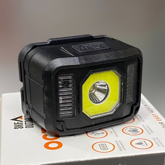 Ліхтар налобний Skif Outdoor Octagone, акумулятор 1200 mAh, світіння до 7 годин, датчик руху