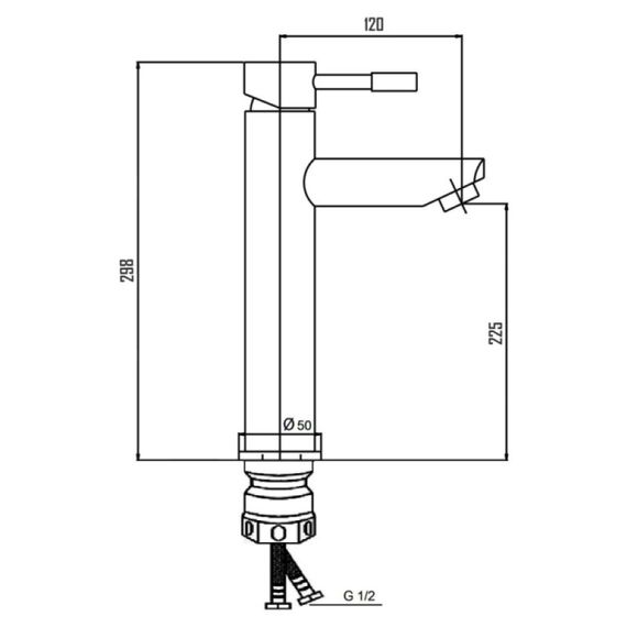 Змішувач для раковини Lidz (NKS) 12 32 001F-1 | Зображення 1