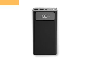 Повербанк зовнішній акумулятор XPRO PR124 40000mAh з індикацією зарядки та ліхтариком чорний (MAW-40190)