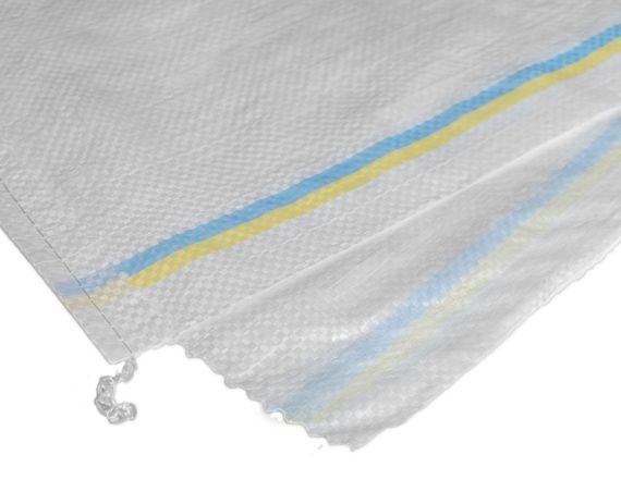 Мешок  100см*55см полипропиленовый белый с (жёлто- голубой полосой) | Зображення 6