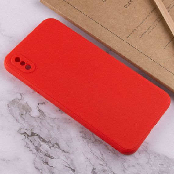 Силиконовый чехол Candy Full Camera для Apple iPhone XS Max (6.5") Красный / Red | Зображення 3