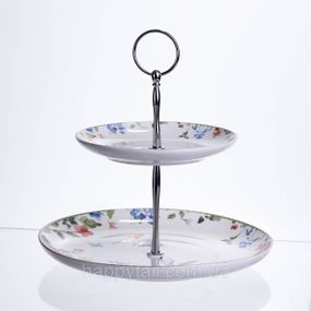 Етажерка Garden Rabbits порцелянова для фруктів та десертів 23*24 см HP-7323-6