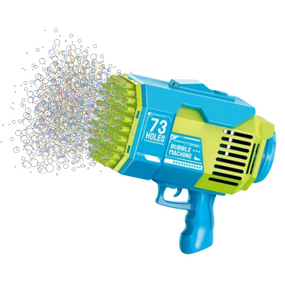 Автоматичний Пістолет Для Мильних Бульбашок Дитячий з Акумулятором На 73 Отвори Блакитний