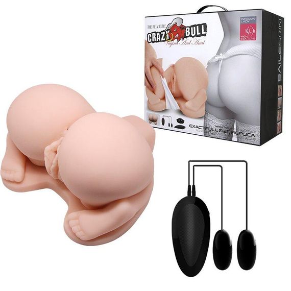 Мастурбатор с двойной вибрацией и двумя входами Crazy Bull BM-009115Z-1 Sex Aura | Зображення 1