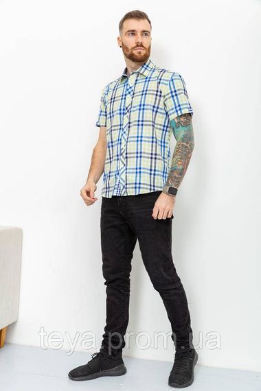 Сорочка чоловіча картата колір жовто-синій розмір M FA_003830 | Зображення 1