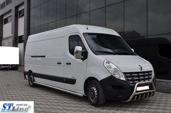 Кенгурятник WT003 (нерж.) С надписью для Renault Master 2011-2024 гг | Зображення 1