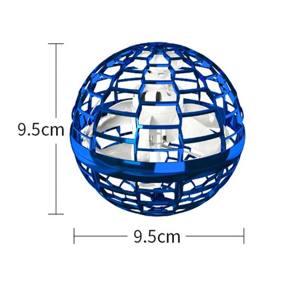 Летающий светящийся шар FLYING SPINNER, с USB, Синий / Игрушка бумеранг с подсветкой / Летающий мячик | Зображення 9