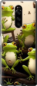 Чехол на Sony Xperia 1 J9110 Жабки "5656u-1760-17620"
