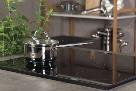 Кухонний ковш Vinzer Techno 50077, 1.1 л, 14 см, з нержавіючої сталі з кришкою, для всіх типів плит | Зображення 2
