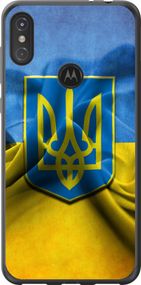 Чехол на Motorola One Power Флаг и герб Украины 1 "375u-1588-17620"