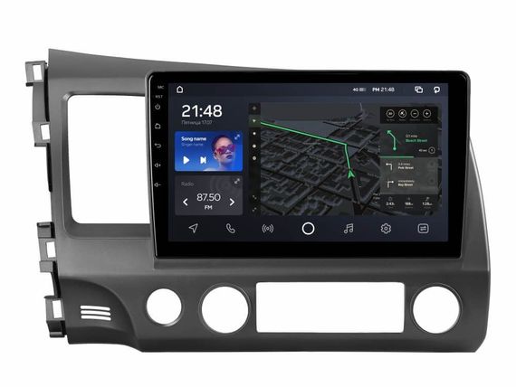 Штатна магнітола AMS T1010 6+128 Gb Honda Civic 8 FK FN FD 2005-2012