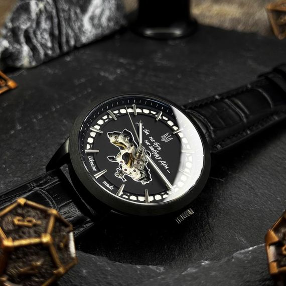 Годинник наручний Awarder 043-1 Де би не був All Black Leather Miyota | Зображення 2