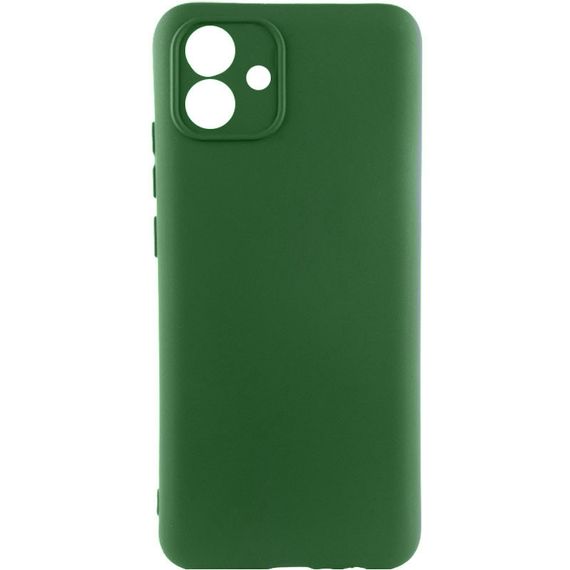 Чохол TPU GETMAN Liquid Silk Full Camera для Samsung Galaxy A04 Зелений / Dark green