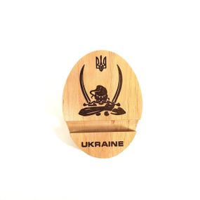 Підставка тримач під смартфон планшет Козак 9х12х2 см Майстерня містера Томаса Дерево Лак
