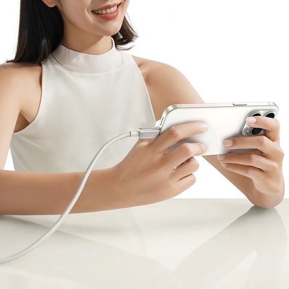 Дата кабель Baseus Titanium Alloy Fast Charging USB to Type-C 100W (1m) (P10378102) Galaxy Titanium Gold | Зображення 4